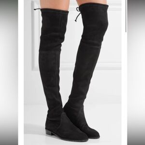 Stuart Weitzman Lowland Black Over-The-Knee Boots - US6